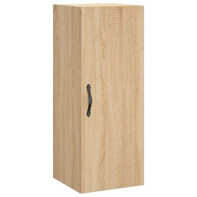 vidaXL Aparador de madera contrachapada roble Sonoma 34,5x34x180 cm