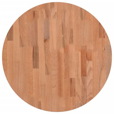 vidaXL Tablero redondo de madera maciza de haya Ø60x4 cm