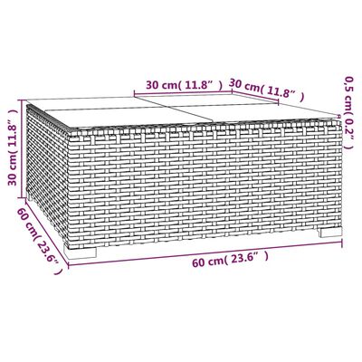 vidaXL Set de muebles de jardín 10 pzas y cojines ratán sintético gris