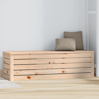 vidaXL Caja de almacenaje madera maciza de pino 109x36,5x33 cm