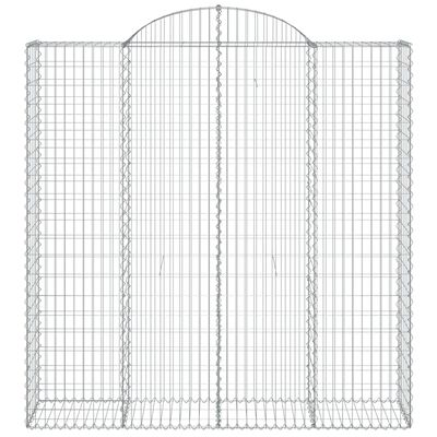 vidaXL Cestas de gaviones 5 uds forma de arco hierro 200x50x200/220 cm