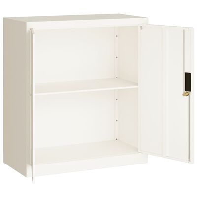 vidaXL Armario archivador de acero blanco 79x40x90 cm