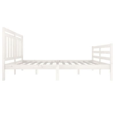 vidaXL Estructura de cama de madera maciza blanca 140x200 cm