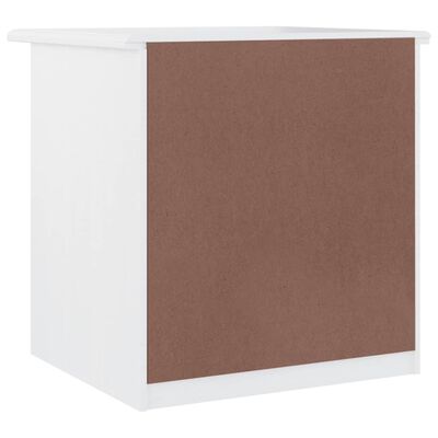 vidaXL Mesita de noche ALTA madera maciza de pino blanco 41x35x41 cm