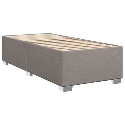 vidaXL Cama box spring con colchón tela gris taupe 100x200 cm