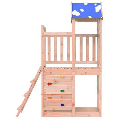 vidaXL Torre de juegos con pared escalada madera pino 110,5x52,5x215cm