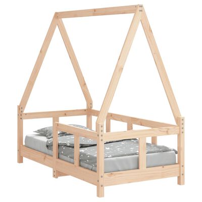 vidaXL Estructura de cama para niños madera maciza de pino 70x140 cm