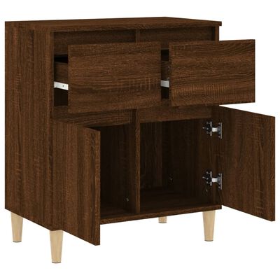 vidaXL Aparador madera contrachapada marrón roble 60x35x70 cm