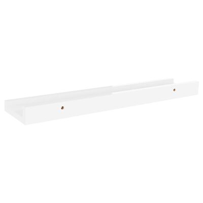 vidaXL Estantes de pared 2 unidades blanco brillo 40x9x3 cm