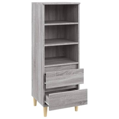 vidaXL Aparador alto madera contrachapada gris Sonoma 40x36x110 cm