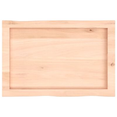 vidaXL Tablero de mesa madera maciza borde natural 60x40x(2-6) cm