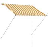 vidaXL Toldo retráctil 150x150 cm amarillo y blanco