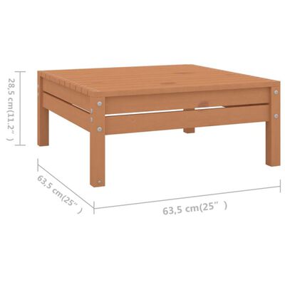 vidaXL Juego muebles de jardín 8 pzas madera pino maciza marrón miel