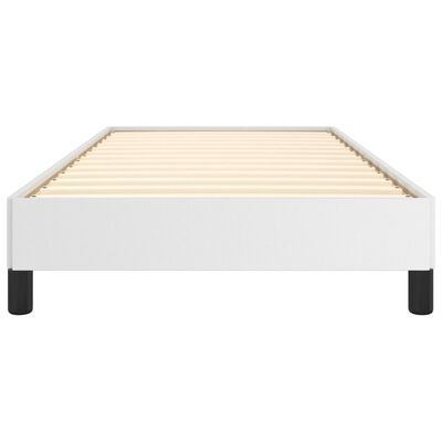 vidaXL Estructura de cama de cuero sintético blanco 90x200 cm