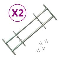 vidaXL Rejas de seguridad de ventana ajustables 2 uds 700-1050 mm