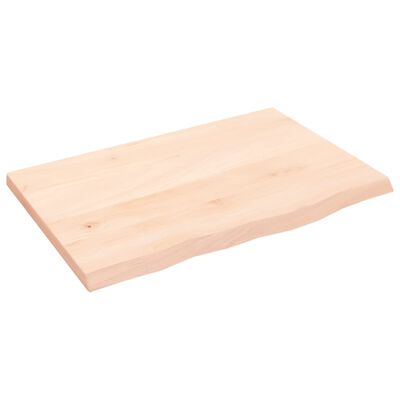 vidaXL Encimera de baño madera maciza sin tratar 60x40x2 cm