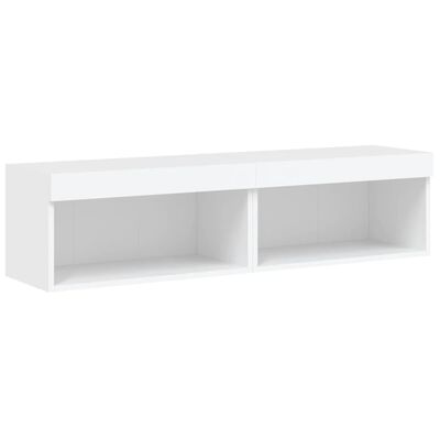 vidaXL Muebles para TV con luces LED 2 uds blanco 60x30x30 cm