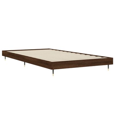 vidaXL Estructura de cama sin colchón madera marrón roble 100x200 cm