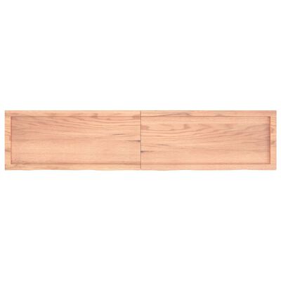 vidaXL Estante pared madera roble tratada marrón claro 180x40x(2-4) cm