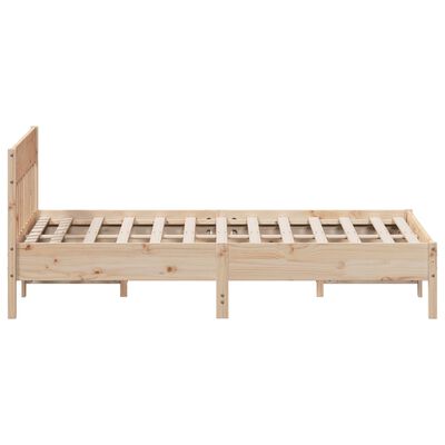 vidaXL Estructura de cama sin colchón madera maciza de pino 120x190 cm