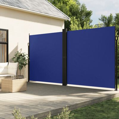 vidaXL Toldo lateral retráctil azul 200x1200 cm