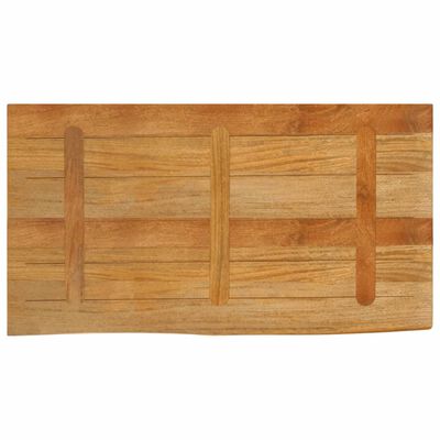 vidaXL Tablero de mesa borde natural madera maciza mango 100x60x3,8 cm