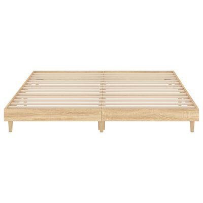 vidaXL Estructura de cama madera de ingeniería roble Sonoma 180x200 cm