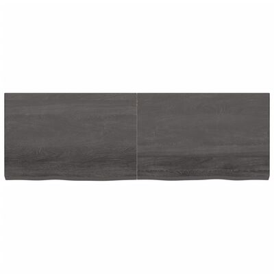 vidaXL Tablero mesa madera roble tratada marrón oscuro 180x60x(2-6) cm