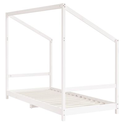 vidaXL Estructura de cama para niños madera pino blanco 2x(90x200) cm