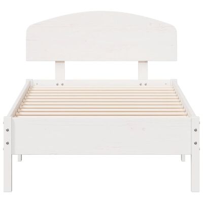 vidaXL Estructura de cama sin colchón madera maciza blanca 90x190 cm