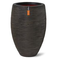 Capi Jarrón Nature Rib elegante Deluxe marrón oscuro 45x72 cm