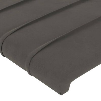 vidaXL Cabeceros 4 unidades de terciopelo gris oscuro 100x5x78/88 cm