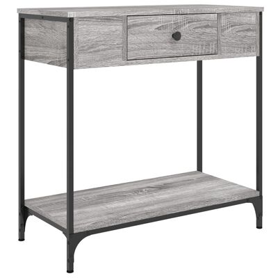 vidaXL Mesa consola madera de ingeniería gris Sonoma 75x34,5x75 cm