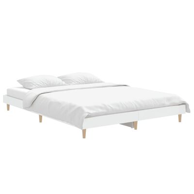 vidaXL Estructura de cama madera de ingeniería blanca 140x190 cm