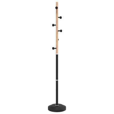 vidaXL Perchero de hierro con recubrimiento en polvo negro 177 cm