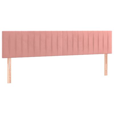 vidaXL Cabeceros 2 unidades de terciopelo rosa 100x5x78/88 cm