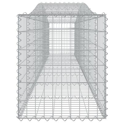 vidaXL Cestas de gaviones 5 uds forma de arco hierro 400x50x60/80 cm