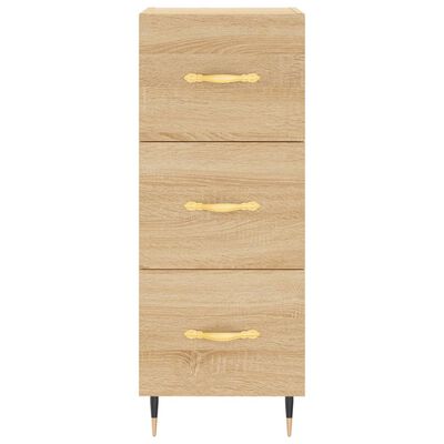 vidaXL Aparador de madera contrachapada roble Sonoma 34,5x34x180 cm