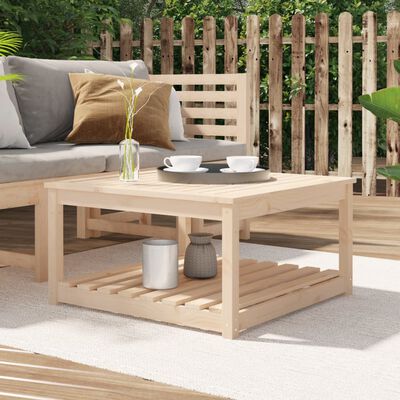 vidaXL Mesa de jardín madera maciza de pino 82,5x82,5x45 cm