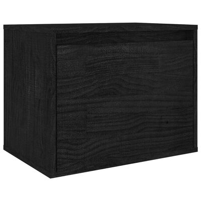 vidaXL Muebles para TV 3 piezas madera maciza de pino negro