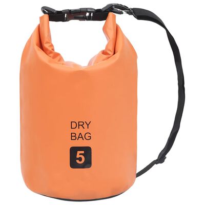 vidaXL Bolso acuático impermeable PVC naranja 5 L