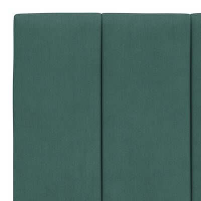 vidaXL Cabecero de cama acolchado terciopelo verde oscuro 100 cm