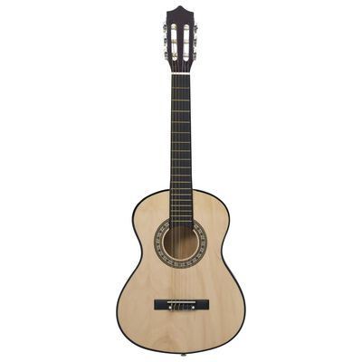 vidaXL Set de guitarra clásica para niños principiantes 8 pzas 1/2 34"