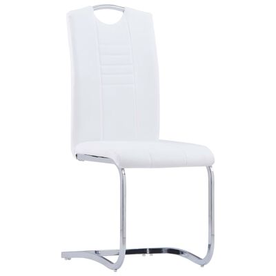 vidaXL Juego de comedor 7 piezas cuero sintético blanco