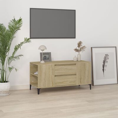 vidaXL Mueble para TV madera contrachapada roble Sonoma 102x44,5x50 cm