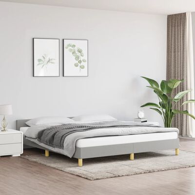 vidaXL Cama sin colchón tela gris claro 180x200 cm