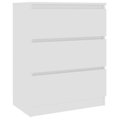 vidaXL Aparador de madera contrachapada blanco 60x35x76 cm