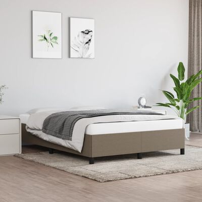 vidaXL Estructura de cama de tela gris taupe 140x200 cm