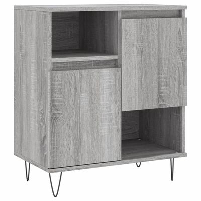 vidaXL Aparador de madera contrachapada gris Sonoma 60x35x70 cm