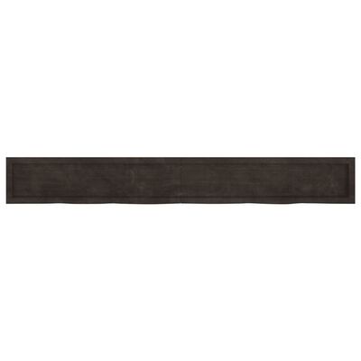 vidaXL Encimera de baño madera tratada marrón oscuro 220x30x(2-6) cm